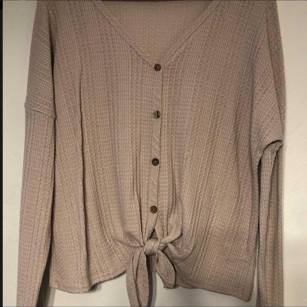 button-down light sweater
